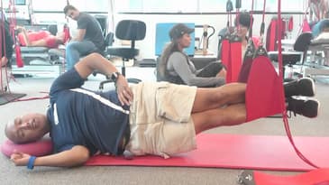 Redcord sidelying hip abduction