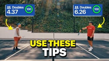 Average Pickleball player takes lesson with a PRO