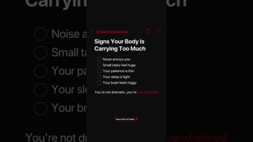 Sign your body is carrying too much