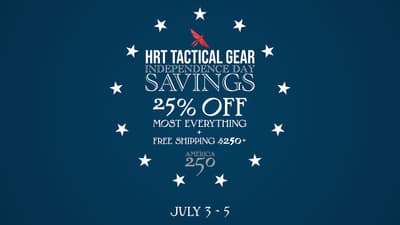 HRT Independence Day Sale - 25% Off + More #hrttacticalgear #sale #independenceday #firstline #edc