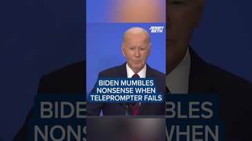 Biden Mumbles Nonsense When Teleprompter Fails