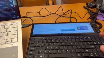 Kwumsy K1 98 Key USB Mechanical/Scissor Seitch Keyboard with 12.6" Touchscreen