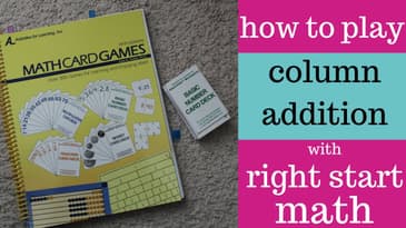 How to Play Column Addition with Right Start Math