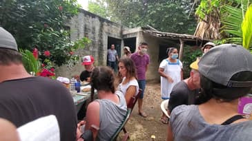 Outdoor Dining and Workshop ( Corporate Group In Mexico with Globe Aware - Nov. 2020 )