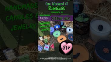 Get handmade custom candles and jewelry at our Goosebumps and horror convention!