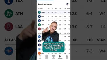 THE SEATTLE MARINERS ARE IN FIRST PLACE ALL BY THEMSELVES