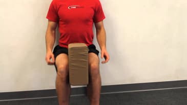 Sitting Knee Pillow Squeezes