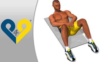 Get abs exercise, six pack - push through abs