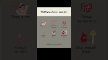 What high performers track daily #longevity #health #healthyaging
