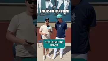 CAN THIS MLB PITCHER REMEMBER TRIVIA FROM HIS COLLEGE BIO?? #mlb #baseball #mariners
