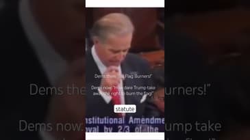 Hilary and Biden Wanted to Jail Flag Burners—But Attack Trump For It?