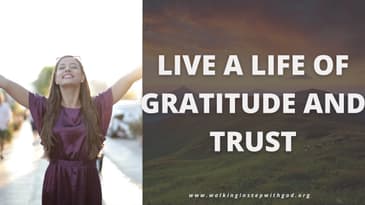 Live A Life Of Gratitude And Trust #Gratitude #Faith #DailyFaith