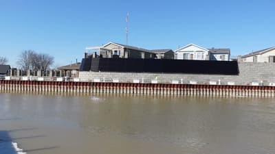 See how low Lake Huron is. 