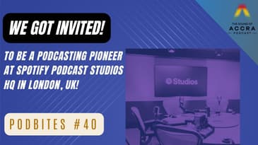 We got invited to be a podcasting pioneer at Spotify Podcast Studios HQ in London ! | PodBites Ep.40