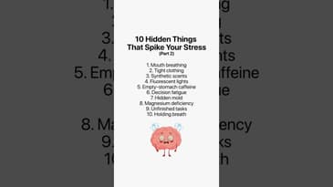 10 Hidden Things That Spike Your Stress (Part 2) #longevity #stress #healthyaging