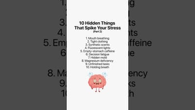 10 Hidden Things That Spike Your Stress (Part 2) #longevity #stress #healthyaging