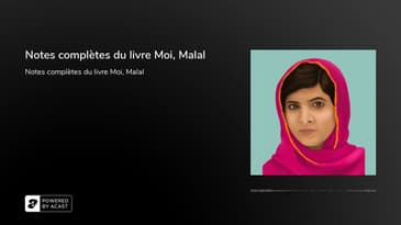 Notes complètes du livre Moi, Malal
