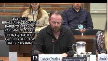 13 YR OLD, BRIANNA MCDONALD'S PARENTS SPEAK TO PARLIAMENT ABOUT THE PASSING DUE TO A DR*G POISONING