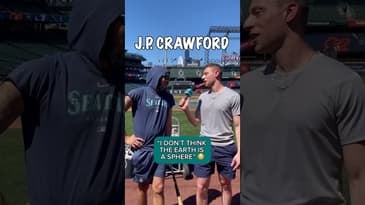 He Doesn’t Believe That The Earth Is A Sphere?? 😳 #shorts #baseball #seattle #mariners #pnw