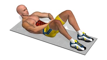 Addominali scolpiti: Crunch con spinta delle mani