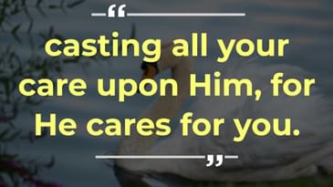 God Cares For You! - Humble Yourself Under His Hand - 1 Peter 5:6-7 - Bible verse - Robert Woeger