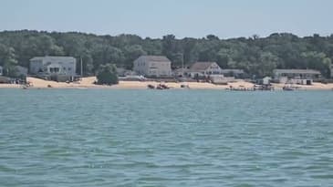 Wow, did you see that. Hot day on the pontoon boat. 