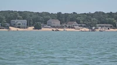 Wow, did you see that. Hot day on the pontoon boat. 