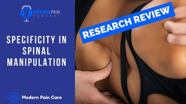 MPP 78: **RESEARCH REVIEW** Specificity in Spinal Manipulation