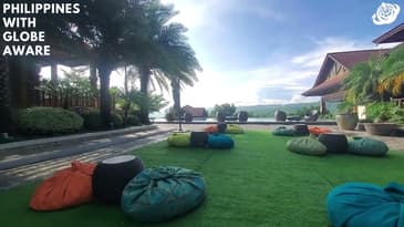 Chill Gathering Area For Our Volunteers At The Luxury Hotel! A Globe Aware Summer in the Philippines