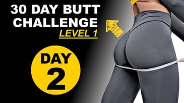 30 DAY BUTT challenge Day 2️⃣  - Level 1 🟡 - Fitness plan #p4p