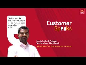 Customer Speaks | Sandip Prajapati - Aditya Birla Sun Life Insurance Customer