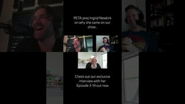 PETA President and founder Ingrid Newkirk - why she came on our podcast 🎙️#short