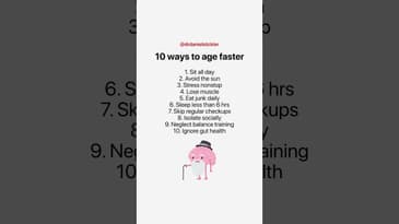 10 ways to age faster #longevity #aging #healthylifestyle