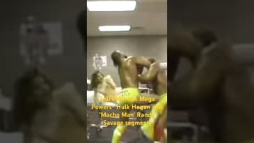 2/3/1989: the Mega Powers- Hulk Hogan and ‘Macho Man’ Randy Savage segment. #wwe #wrestling #wwf
