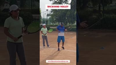 Backhand volley 🎾✨️  #bharattennisacademy #backhandvolley #backhand #tennis #tennistraining