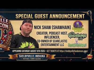 Shawhain will be at Shelbyville Fandom Con Aug 8th 2p-10p in Shelbyville, IN!