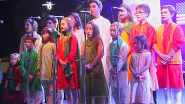 The Children of U.S. Consulate General Mumbai Sing the Indian National Anthem