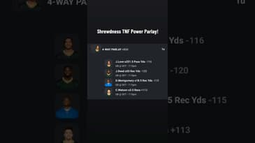 Shrewdness TNF Power Parlay!!!Positive return on the season! #TNF #NFL #Packers #Lions #Betting