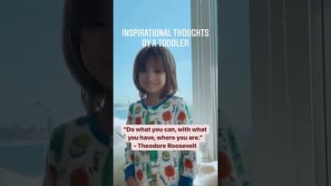 Inspirational thoughts by a toddler 🥰 #shorts #quotesoftheday #inspiration #toddlerlife