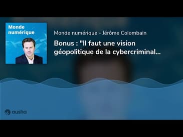 "Il faut une vision géopolitique de la cybercriminalité", selon Nicolas Arpagian (Bonus)