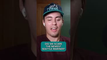 DID WE SCARE THE NEWEST SEATTLE MARINER? #mlb #baseball #mariners