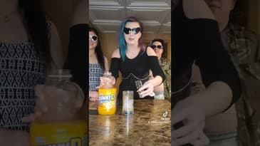 The easiest drink we have ever made! A Sunny D screwdriver for our episode about #actirasty!