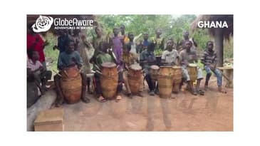 What A Drumming Lesson! Ghana with Globe Aware