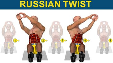 Six pack abs: Russian twist