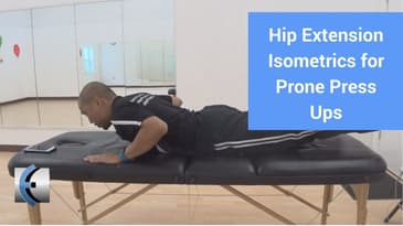 Hip Extension Isometrics with Prone Press Ups
