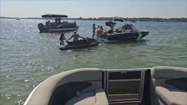 Wow, so many boats, on Cass Lake  in Waterford Michigan. 