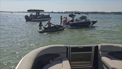 Wow, so many boats, on Cass Lake  in Waterford Michigan. 