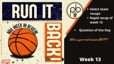 Run it Back! NBA Week in Review! Week 13