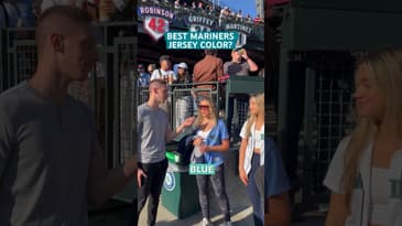 BEST Mariners jersey color? #shorts #baseball #mlb #seattle #mariners #fans #interview