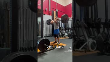 215LB X 2 Power Clean | Dr. Chris Garcia